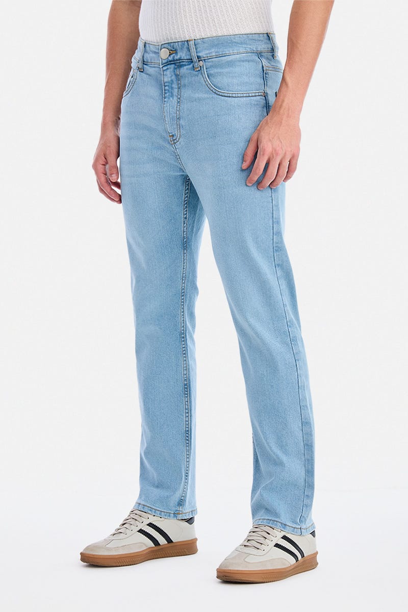 Light Blue Straight Fit Jeans